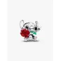 Charm Disney, Lilo & Stitch, Stitch con la rosa Donna Pandora Charm Disney, Lilo & Stitch, Stitch con la rosa Donna Pandora