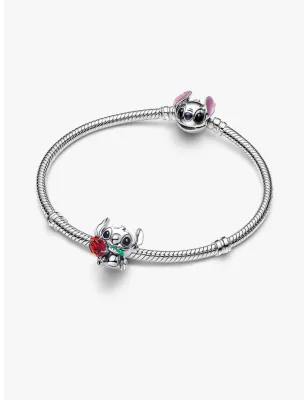 Charm Disney, Lilo & Stitch, Stitch con la rosa Donna Pandora - category_name - XDMG De Marchi Gianotti