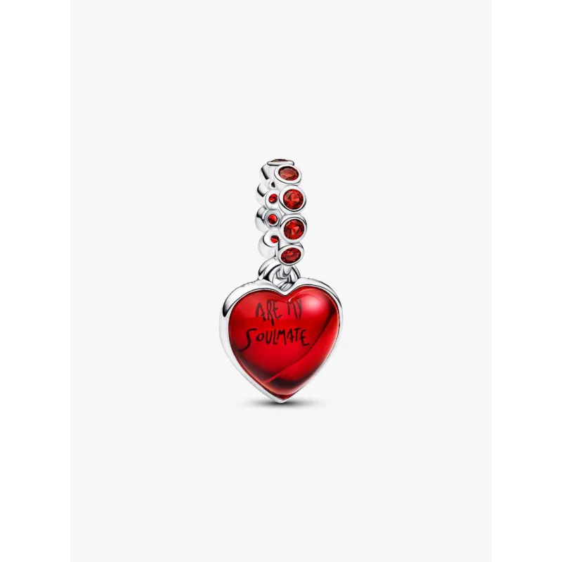 Charm Pendente Doppio Cuore Vetro di Murano Donna Pandora Charm Pendente Doppio Cuore Vetro di Murano Donna Pandora