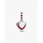 Charm Pendente Doppio Cuore Vetro di Murano Donna Pandora Charm Pendente Doppio Cuore Vetro di Murano Donna Pandora