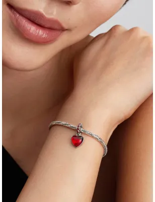 Charm Pendente Doppio Cuore Vetro di Murano Donna Pandora - category_name - XDMG De Marchi Gianotti