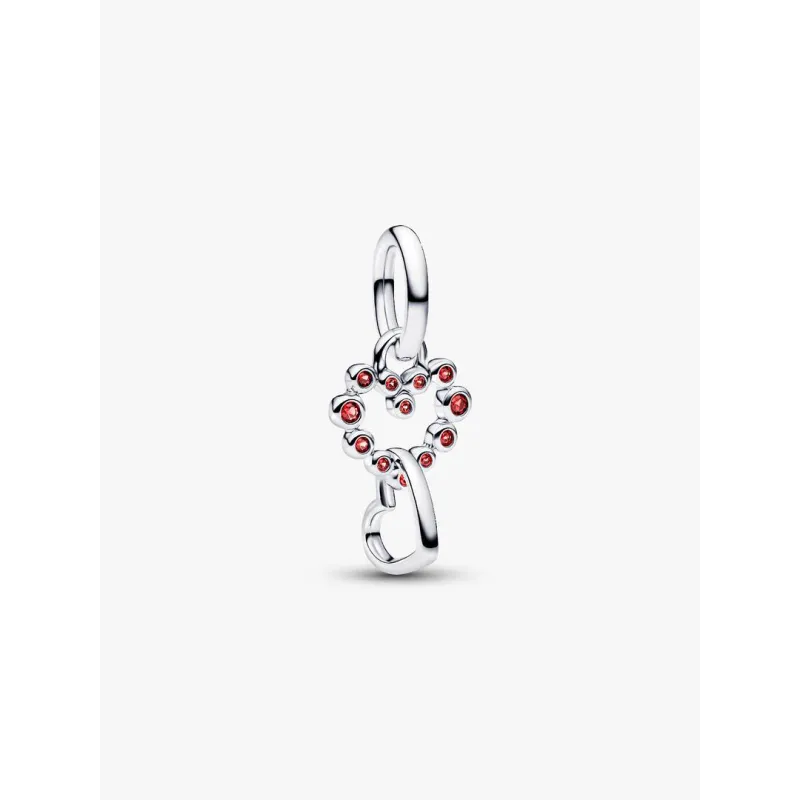 Charm Pendente Cuori Intrecciati con Cristalli Rossi Donna Pandora Charm Pendente Cuori Intrecciati con Cristalli Rossi Donna Pandora