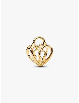 Charm Openwork dorato Lucchetto Cuore Donna Pandora