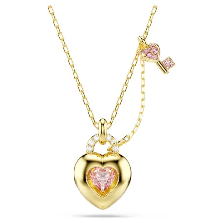 Pendente Idyllia, Cuore, Chiave Rosa Donna Swarovski