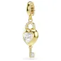 Charm Idyllia, Cuore con Chiave, Placcato color oro Donna Swarovski