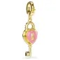Charm Idyllia, Cuore con Chiave, Placcato color oro Donna Swarovski
