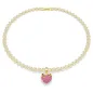 Charm Idyllia, Cuore, Rosa, Placcato color oro Donna Swarovski Charm Idyllia, Cuore, Rosa, Placcato color oro Donna Swarovski