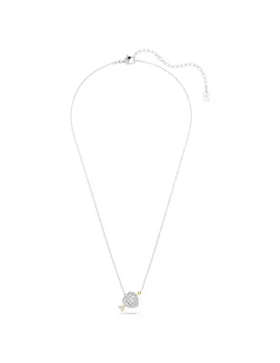 Collana Idyllia, Cuore con Freccia, Bianco Donna Swarovski