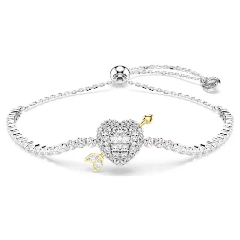 Bracciale Idyllia, Cuore con Freccia, Bianco Donna Swarovski