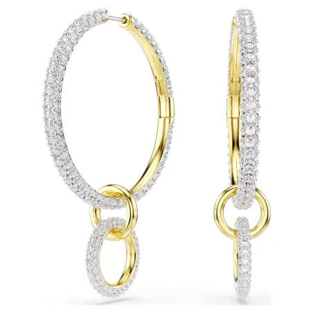 Orecchini a Cerchio Dextera, Placcato color oro Donna Swarovski