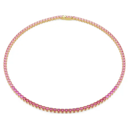 Collana Tennis Matrix, Taglio Round, Rosa Donna Swarovski