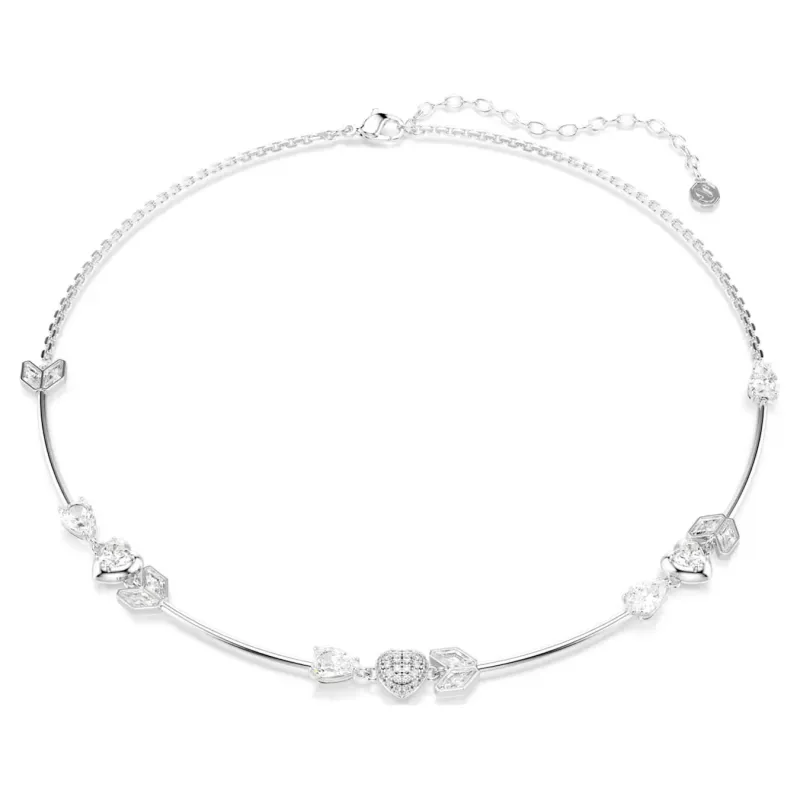 Collana Idyllia Cuore con Freccia, Bianca, Placcato rodio Donna Swarovski Collana Idyllia Cuore con Freccia, Bianca, Placcato rodio Donna Swarovski