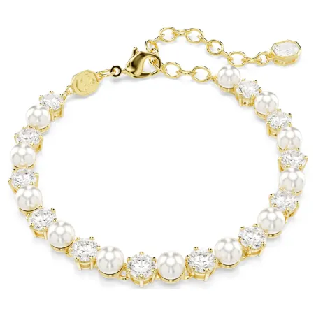 Bracciale Tennis Matrix, Crystal Pearl, Bianco Donna Swarovski