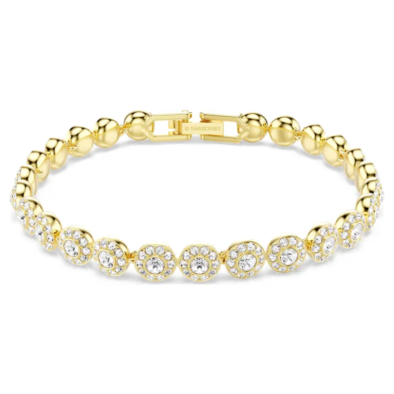 Bracciale Una Angelic, Taglio Round, Placcato color oro Donna Swarovski Bracciale Una Angelic, Taglio Round, Placcato color oro Donna Swarovski