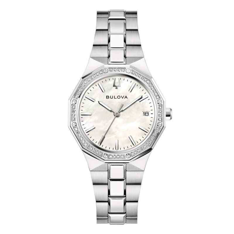 Orologio 96R255 Octagon Lady Diamonds 32mm Bianco Zaffiro Donna Bulova Orologio 96R255 Octagon Lady Diamonds 32mm Bianco Zaffiro Donna Bulova