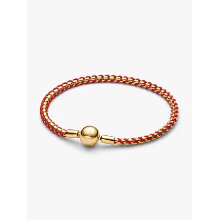 Bracciale Intreccio Tessuto Rosso cm.19 Donna Pandora