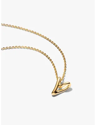 Collana dorata Cuore Piccolo Linea Sinuosa Donna Pandora