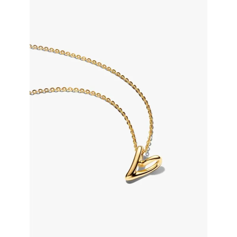 Collana dorata Cuore Piccolo Linea Sinuosa Donna Pandora