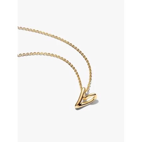 Collana dorata Cuore Piccolo Linea Sinuosa Donna Pandora