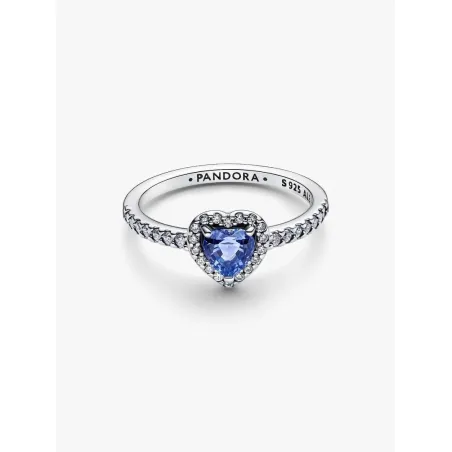Anello Cuore in Rilievo Blu mis.52 Donna Pandora