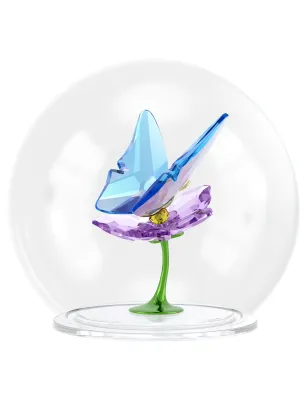 Idyllia Sfera in Vetro con Farfalla e Fiore Swarovski