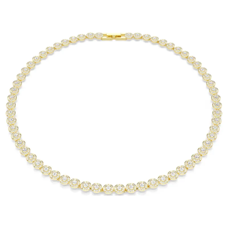 Collana Una Angelic, Taglio Round, Placcato color oro Donna Swarovski Collana Una Angelic, Taglio Round, Placcato color oro Donna Swarovski