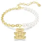 Bracciale Idyllia, Crystal Pearl, Orsetto Tono Dorato Donna Swarovski