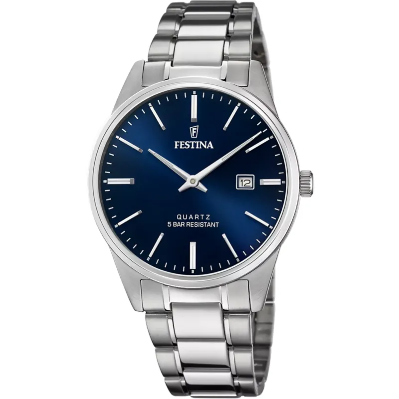 Orologio F20511/3 Classics Blu Miyota 39mm Datario Uomo Festina Orologio F20511/3 Classics Blu Miyota 39mm Datario Uomo Festina