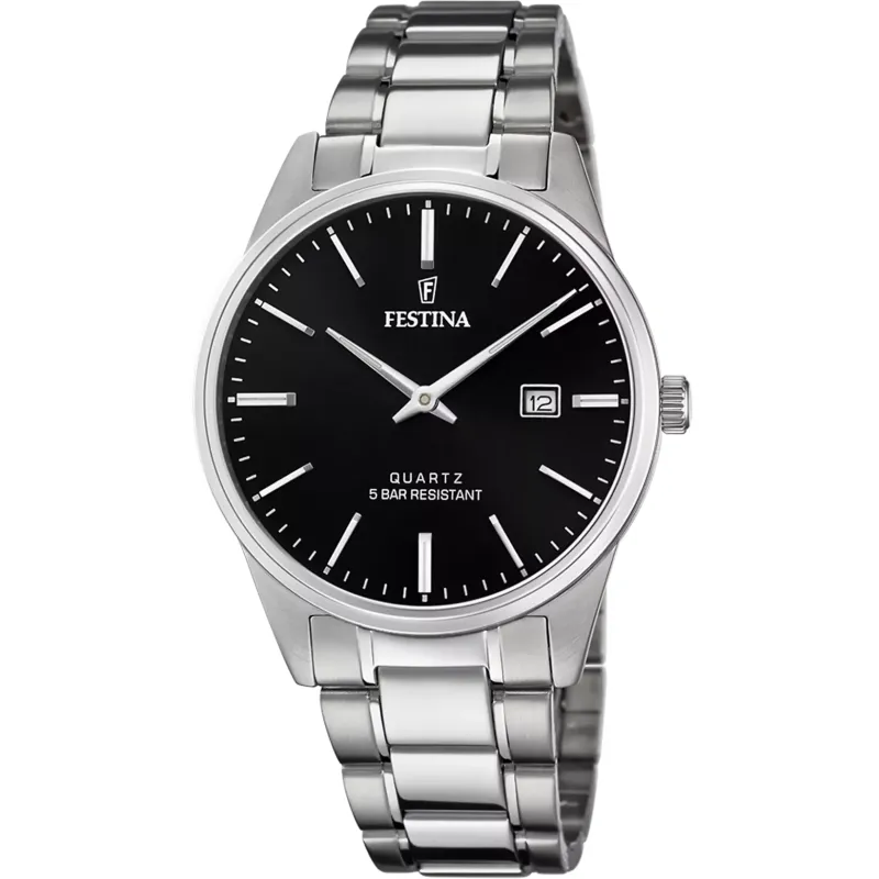 Orologio F20511/4 Classics Nero Miyota 39mm Datario Uomo Festina Orologio F20511/4 Classics Nero Miyota 39mm Datario Uomo Festina