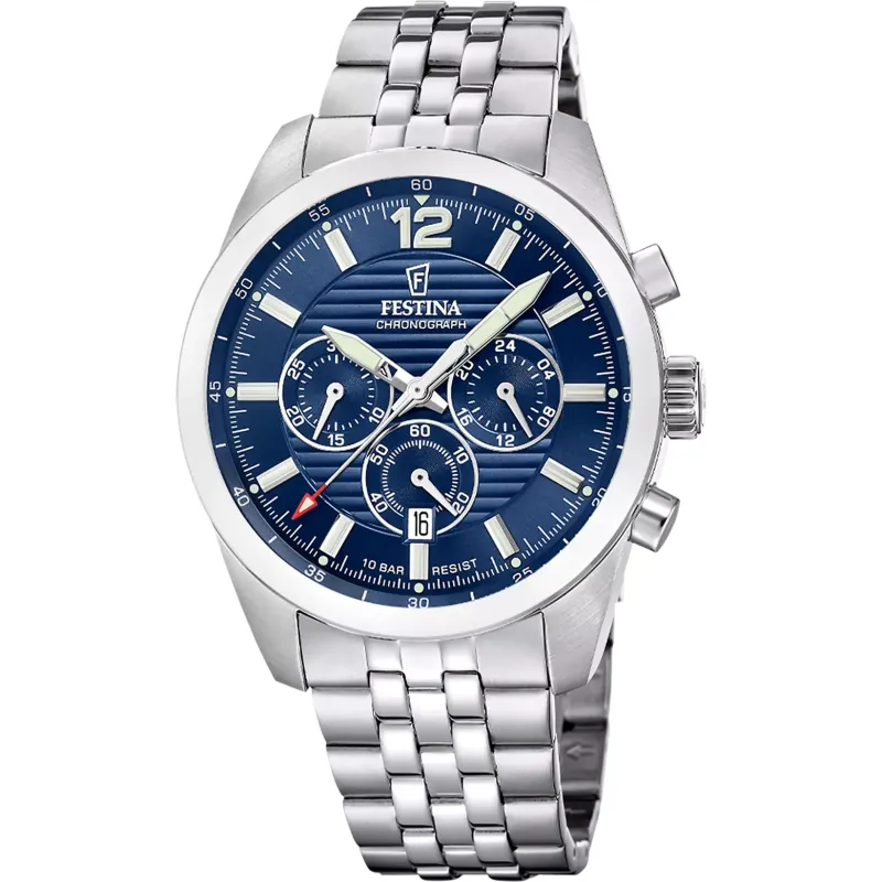 Orologio F20742/1 Timeless Chronograph blu Miyota 43.8m Uomo Festina Orologio F20742/1 Timeless Chronograph blu Miyota 43.8m Uomo Festina