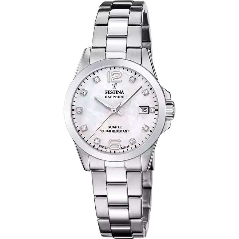 Orologio F20049/7 Swiss Made Bianco Zaffiro 29.5mm Donna Festina Orologio F20049/7 Swiss Made Bianco Zaffiro 29.5mm Donna Festina