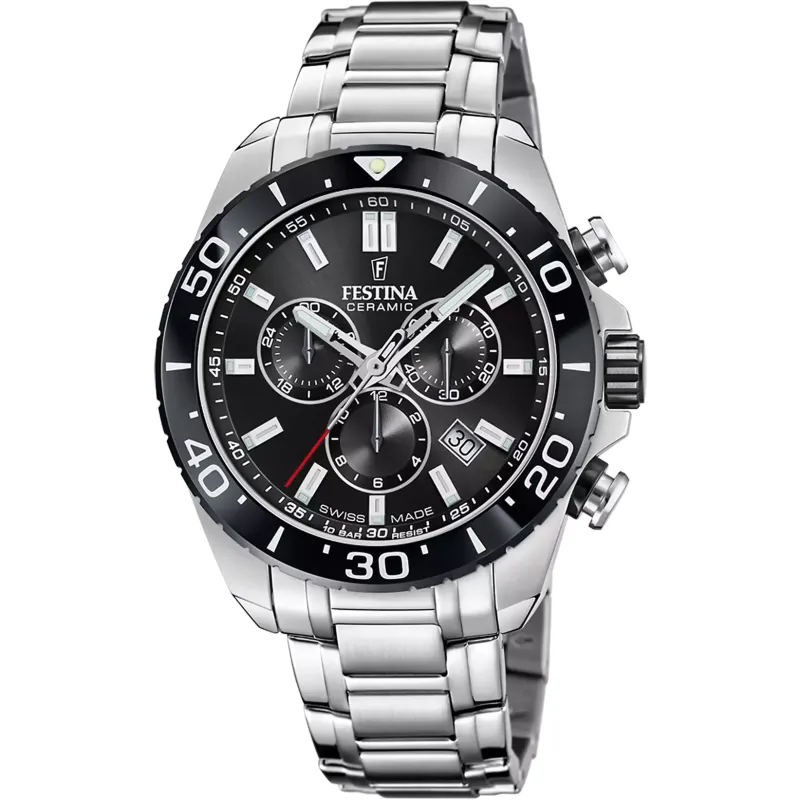 Orologio F20042/4 Swiss Made Nero Zaffiro Ceramica Uomo Festina Orologio F20042/4 Swiss Made Nero Zaffiro Ceramica Uomo Festina