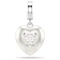 Charm Idyllia, Rivestimento color perla, Cuore, Bianco Swarovski Charm Idyllia, Rivestimento color perla, Cuore, Bianco Swarovski