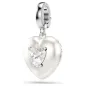 Charm Idyllia, Rivestimento color perla, Cuore, Bianco Swarovski Charm Idyllia, Rivestimento color perla, Cuore, Bianco Swarovski