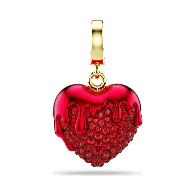 Charm Idyllia, Cuore Rosso placcato color oro Donna Swarovski Charm Idyllia, Cuore Rosso placcato color oro Donna Swarovski