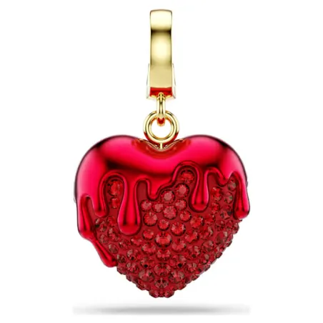 Charm Idyllia, Cuore Rosso placcato color oro Donna Swarovski