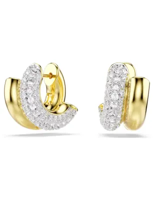 Orecchini a Cerchio Dextera, Mini, Placcato color oro Donna Swarovski