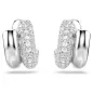 Orecchini a Cerchio Dextera, Mini, Placcato Rodio Donna Swarovski