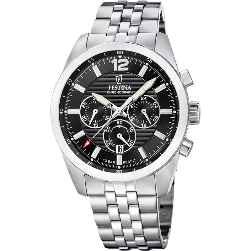 Orologio Timeless Chronograph Quarzo Nero F20742/3 Uomo Festina Orologio Timeless Chronograph Quarzo Nero F20742/3 Uomo Festina
