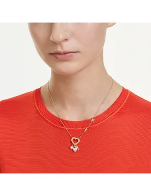 Collana Idyllia,Cuore, Chiave, Rosa, Placcato color oro Donna Swarovski - category_name - XDMG De Marchi Gianotti