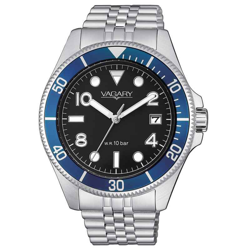 Orologio Aqua39 Quarzo Nero Acciaio VD5-015-57 Uomo Vagary Orologio Aqua39 Quarzo Nero Acciaio VD5-015-57 Uomo Vagary
