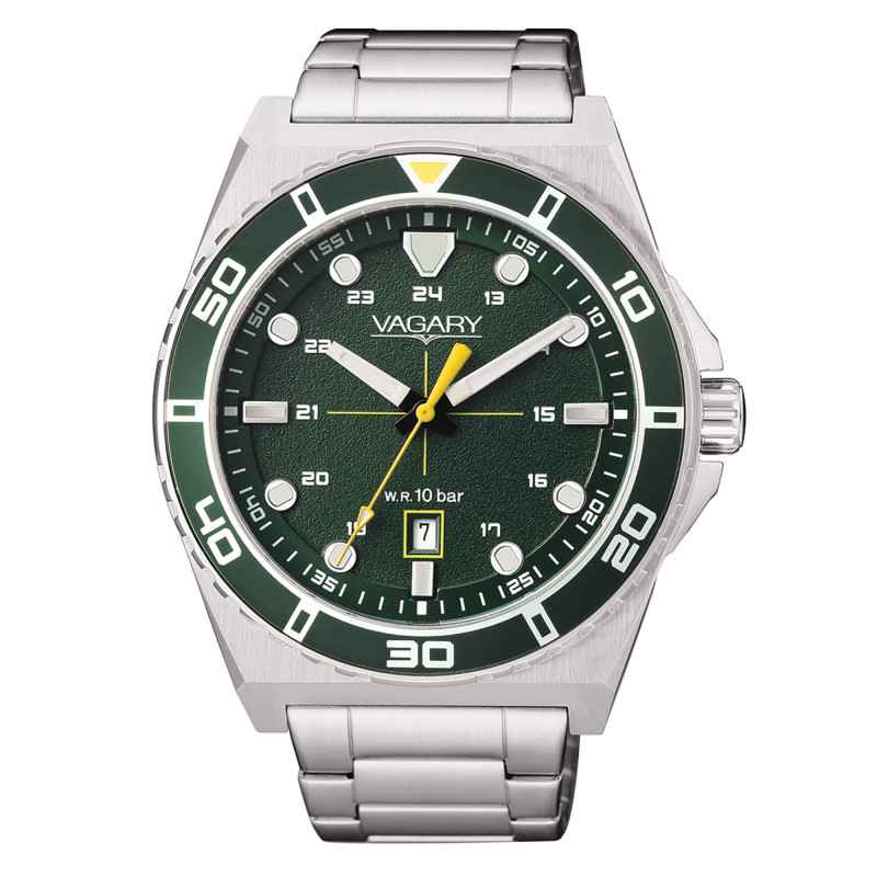Orologio Aqua39 Quarzo Verde Acciaio IB9-310-41 Uomo Vagary
