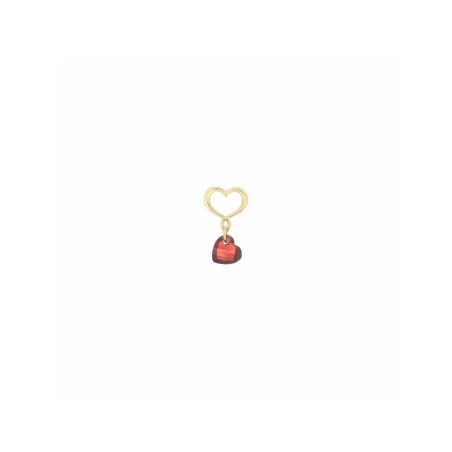 Monorecchino lobo 18kt Cuore Nudo Rosso Donna Maman et Sophie