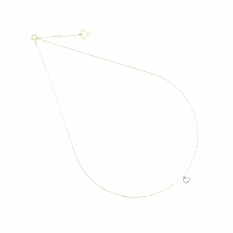 Girocollo 18kt Cuore Nudo Viola Donna Maman et Sophie