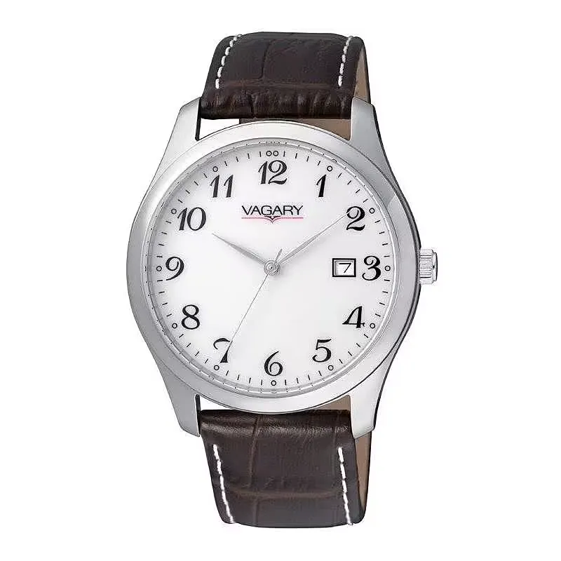 Orologio Quarzo Bianco Pelle IH5-015-10 Uomo Vagary