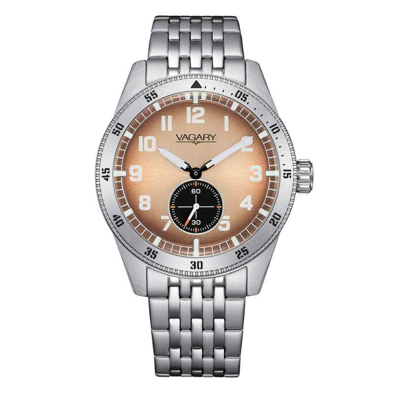 Orologio FlyBoy Piccoli Secondi Marrone Acciaio IB2-013-91 Uomo Vagary