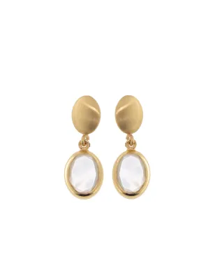 Orecchini Mignon con pendente ovale in madreperla Donna Aquaforte
