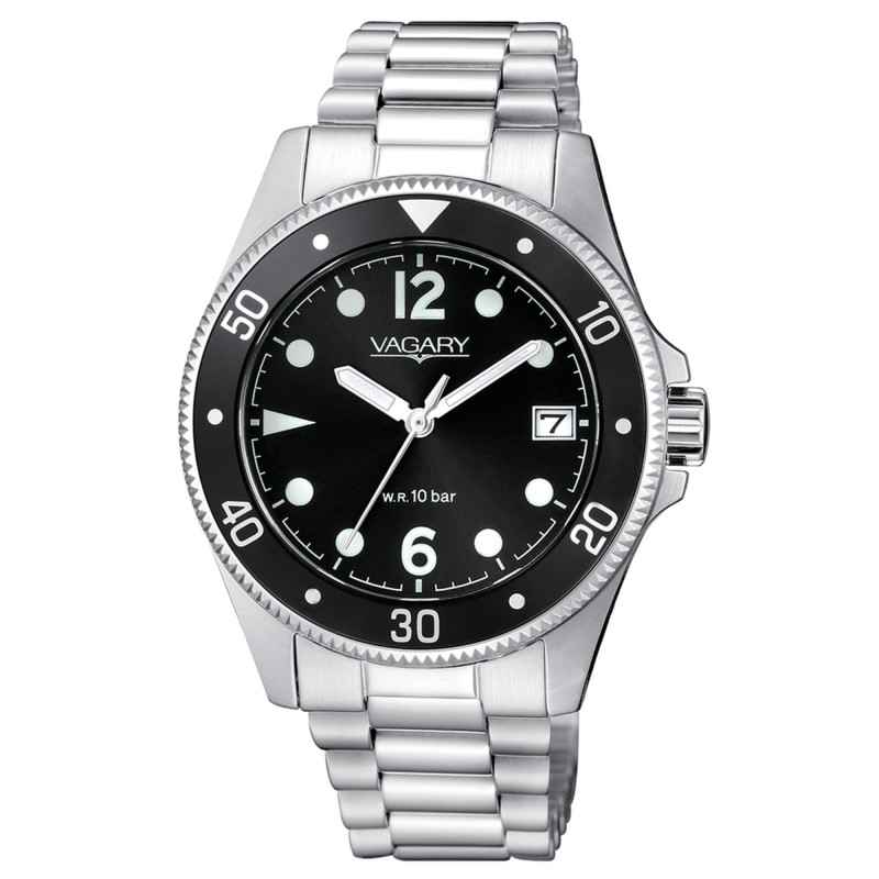 Orologio Aqua39 Quarzo Nero Acciaio VD5-210-51 Vagary Orologio Aqua39 Quarzo Nero Acciaio VD5-210-51 Vagary