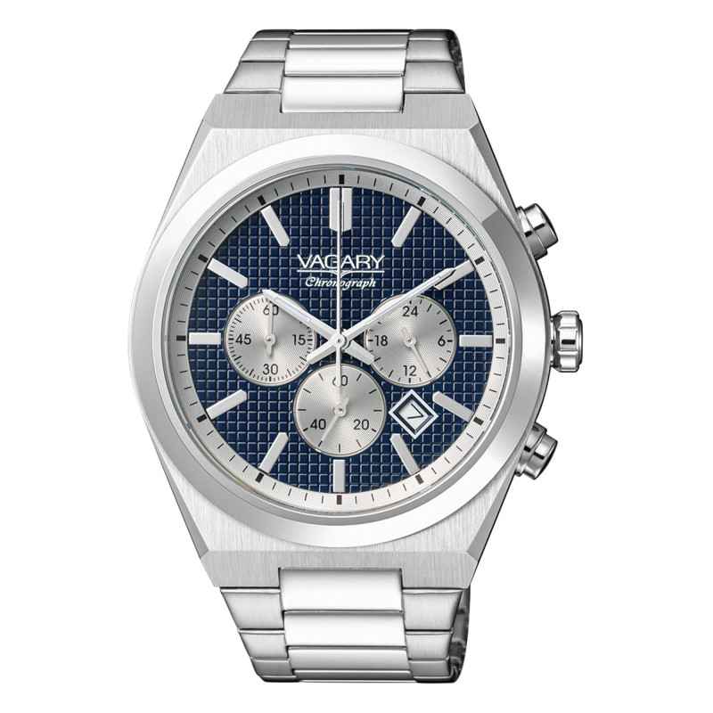 Orologio Timeless Crono Blu Acciaio IV4-918-73 Uomo Vagary Orologio Timeless Crono Blu Acciaio IV4-918-73 Uomo Vagary