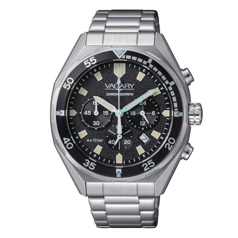 Orologio Aqua39 Crono Nero Acciaio IV2-010-51 Uomo Vagary